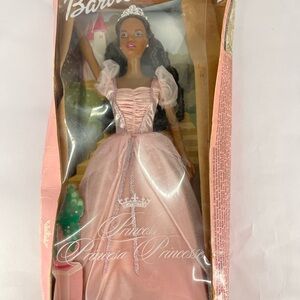 Barbie Princess Doll Pink Gown New In Box Damage